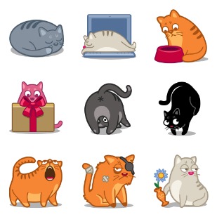 Cat force icon sets preview