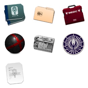 Battlestar Galactica Vol. 2 icon sets preview