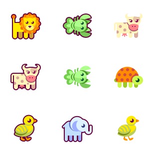 Animals icon sets preview