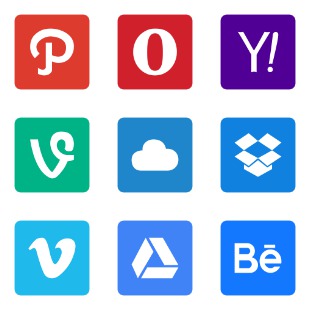 Social Network icon sets preview
