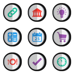 Dynamic Flat Android icon sets preview