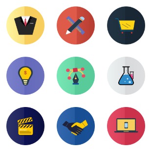 Services Flat icon sets preview