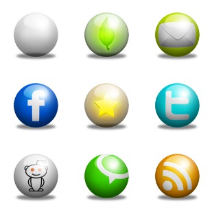 Social Ball icon sets preview