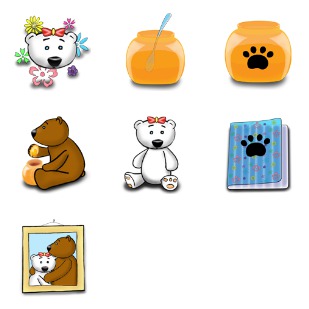 Teeny Bears icon sets preview