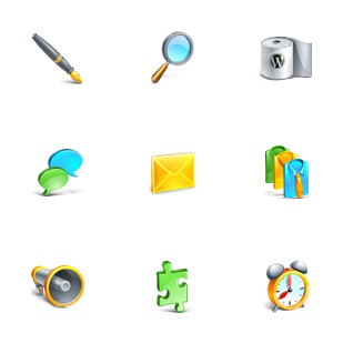 Blogging icon sets preview