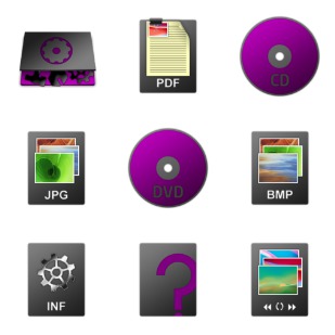 Purple Night icon sets preview