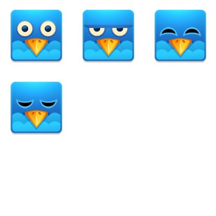 Twitter Square icon sets preview