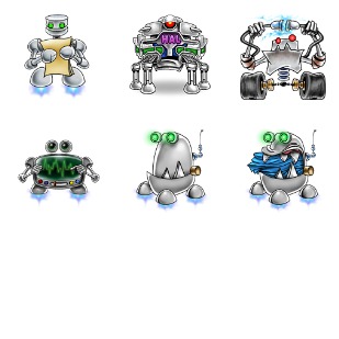 Robots icon sets preview