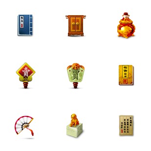 Chinese marketing icon sets preview