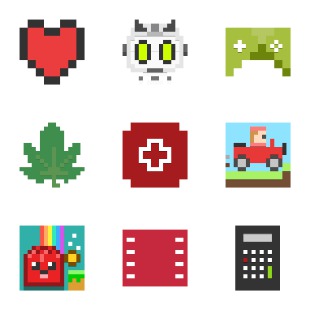 Simply 8-bits #5 icon sets preview