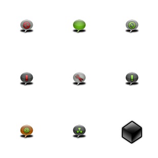 22 e107-Bubbles icon sets preview