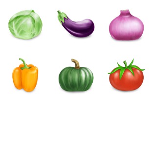 Vegetables icon sets preview