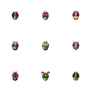 Kamen Rider icon sets preview