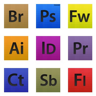 Adobe CS4 Pix3l icon sets preview