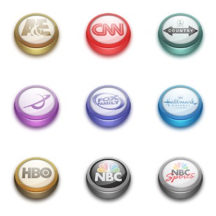 TV Buttons icon sets preview