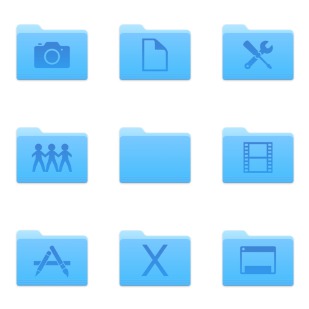 Yosemite folders icon sets preview