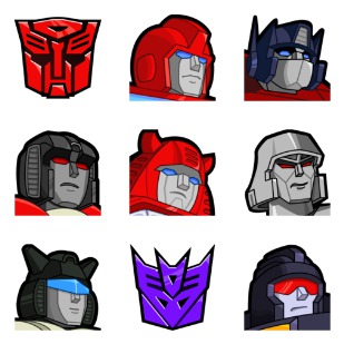 Transformers X Vol. 1 icon sets preview