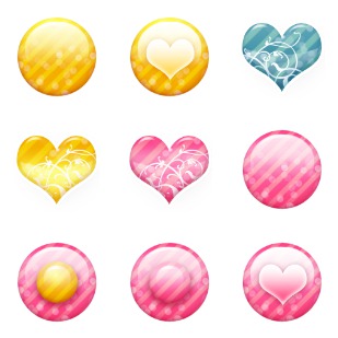 Pink Gold icon sets preview