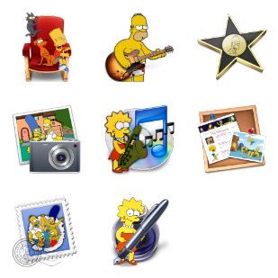 Simpsons icon sets preview