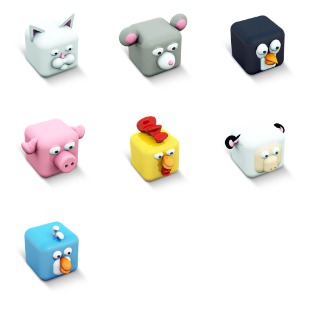 Cubed Animals icon sets preview