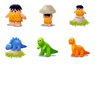 Dino icon sets preview