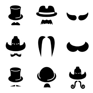 moustaches pack icon sets preview