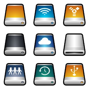 Hard Drive icon sets preview