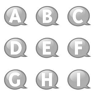 Speech Balloon Grey icon sets preview