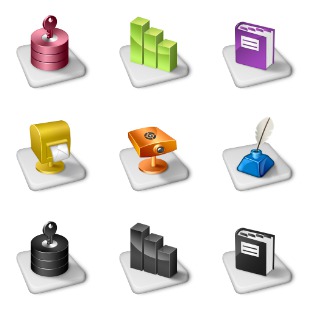 Office Dock icon sets preview