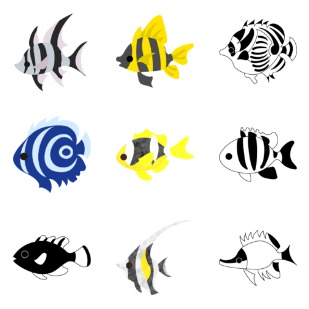 Fish icon sets preview