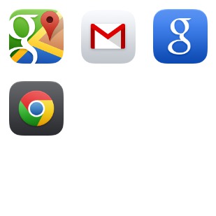 Google iOS 7 app icon sets preview