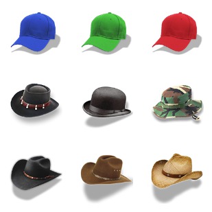 Hat icon sets preview