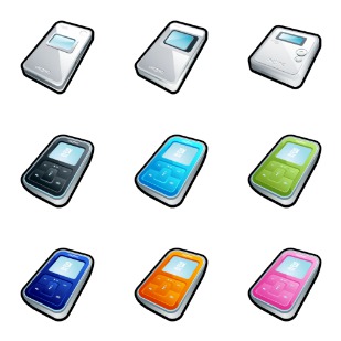 MP3 Player icon sets preview