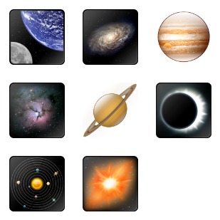 Space icon sets preview