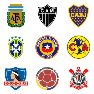 South American Football Club icon sets preview