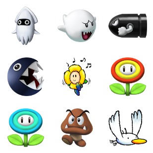 Super Mario icon sets preview