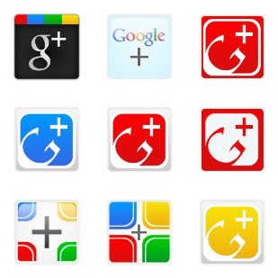 Google+ icon sets preview