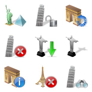 World Places icon sets preview