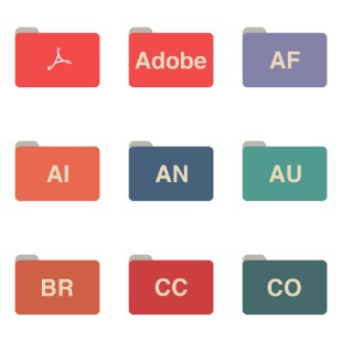 Adobe CC Folders icon sets preview