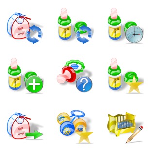 Baby icon sets preview