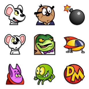 Danger Mouse icon sets preview