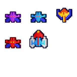 Arcade Daze Galaxian icon sets preview