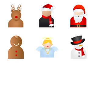 Xmas People icon sets preview