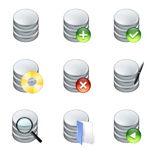 Database icon sets preview