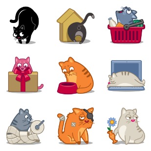 Cat Force icon sets preview