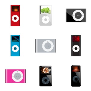 The iPod family pack icon sets preview