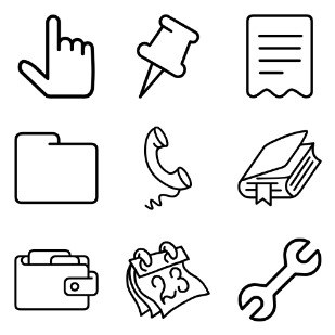 Swanky Outlines icon sets preview