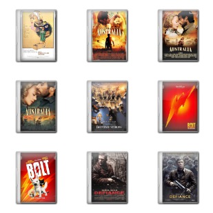 Movie DVD icon sets preview