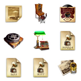 Antique icon sets preview