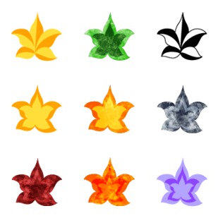 Leaf icon sets preview